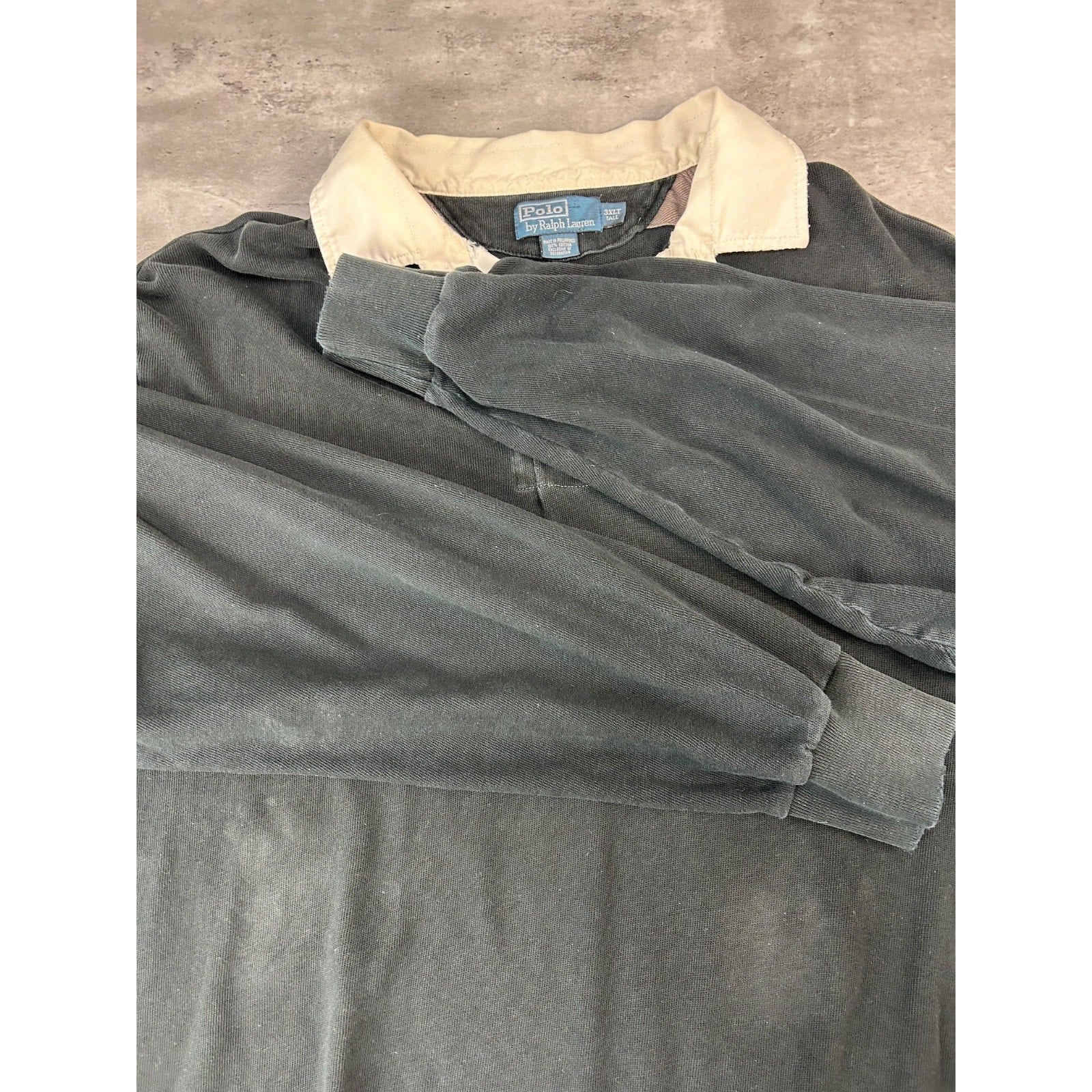 Vintage Polo Ralph Lauren Embroidered Pony Rugby Button Up Shirt Size 3XLT