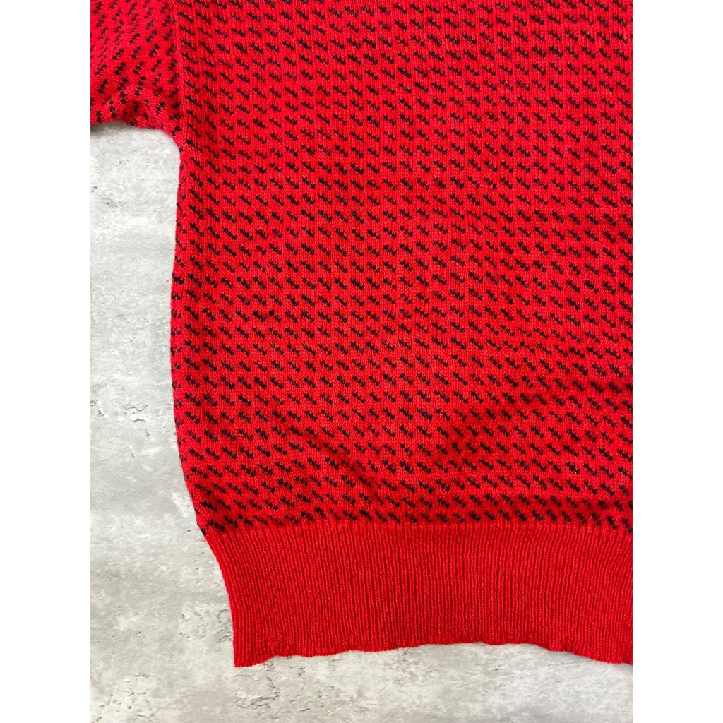 Vintage 90s Woolrich Checkered Print Pullover Ribbed Sweater Size Medium