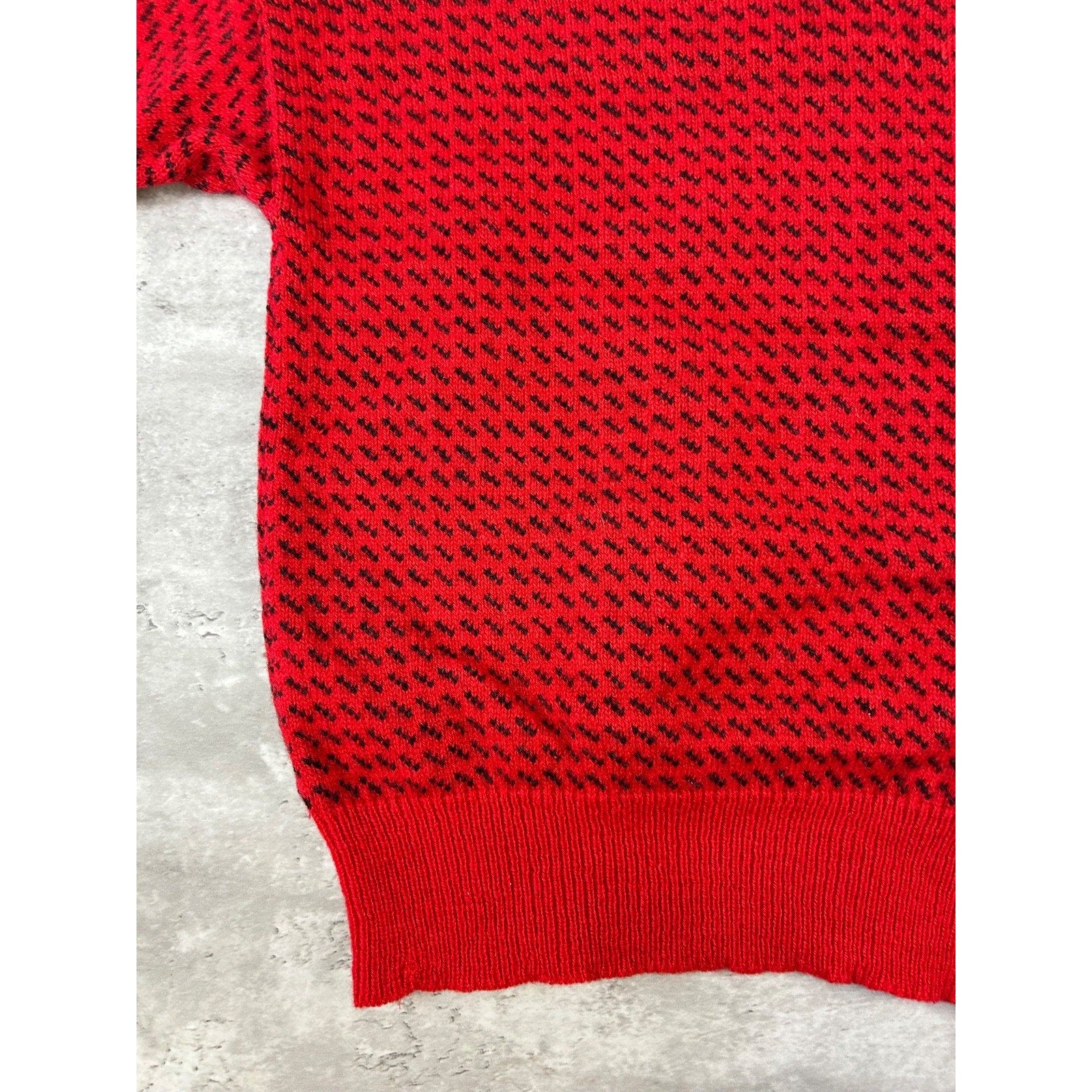 Vintage 90s Woolrich Checkered Print Pullover Ribbed Sweater Size Medium