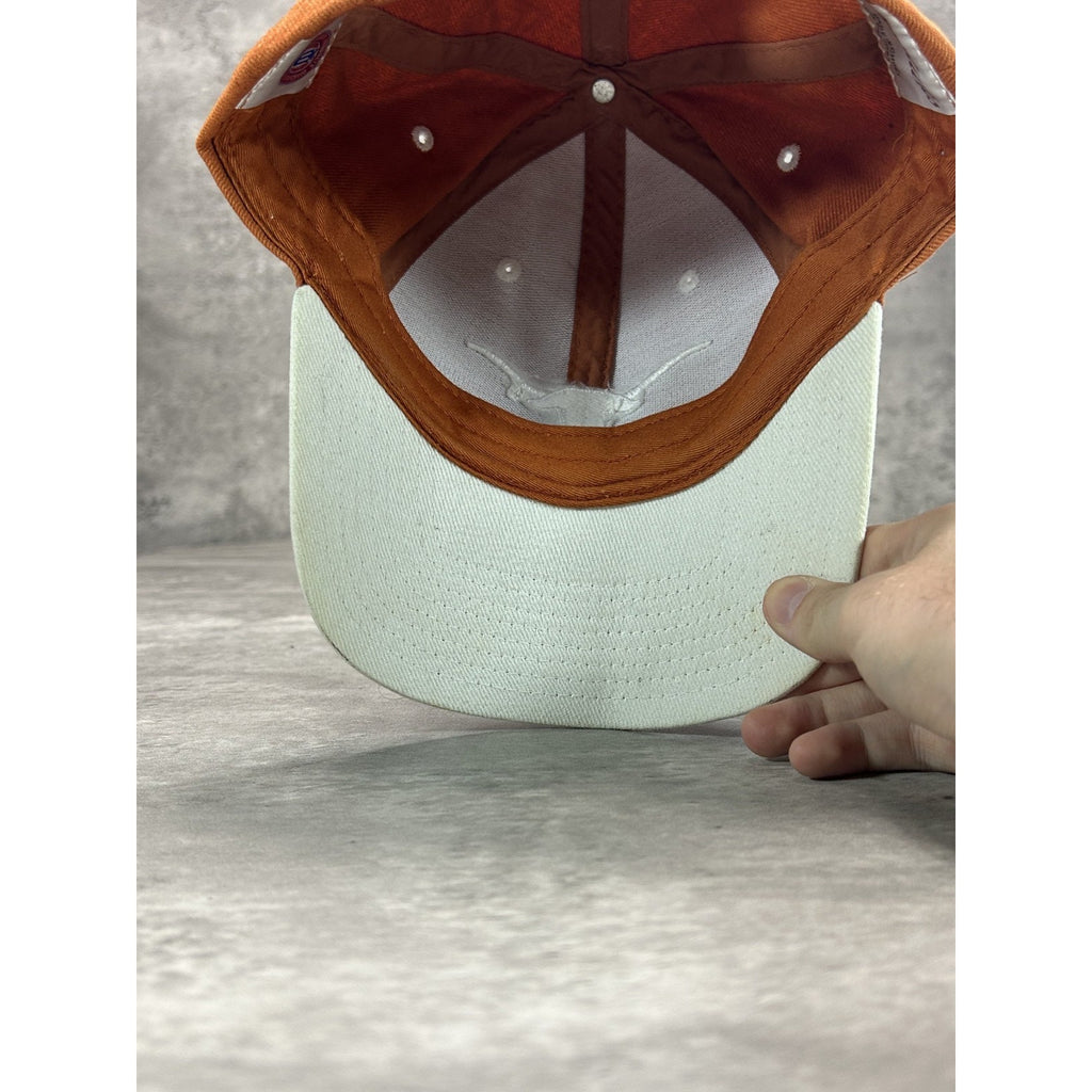 Vintage Texas Longhorns NCAA Embroidered Logo Strapback Hat OSFA Orange