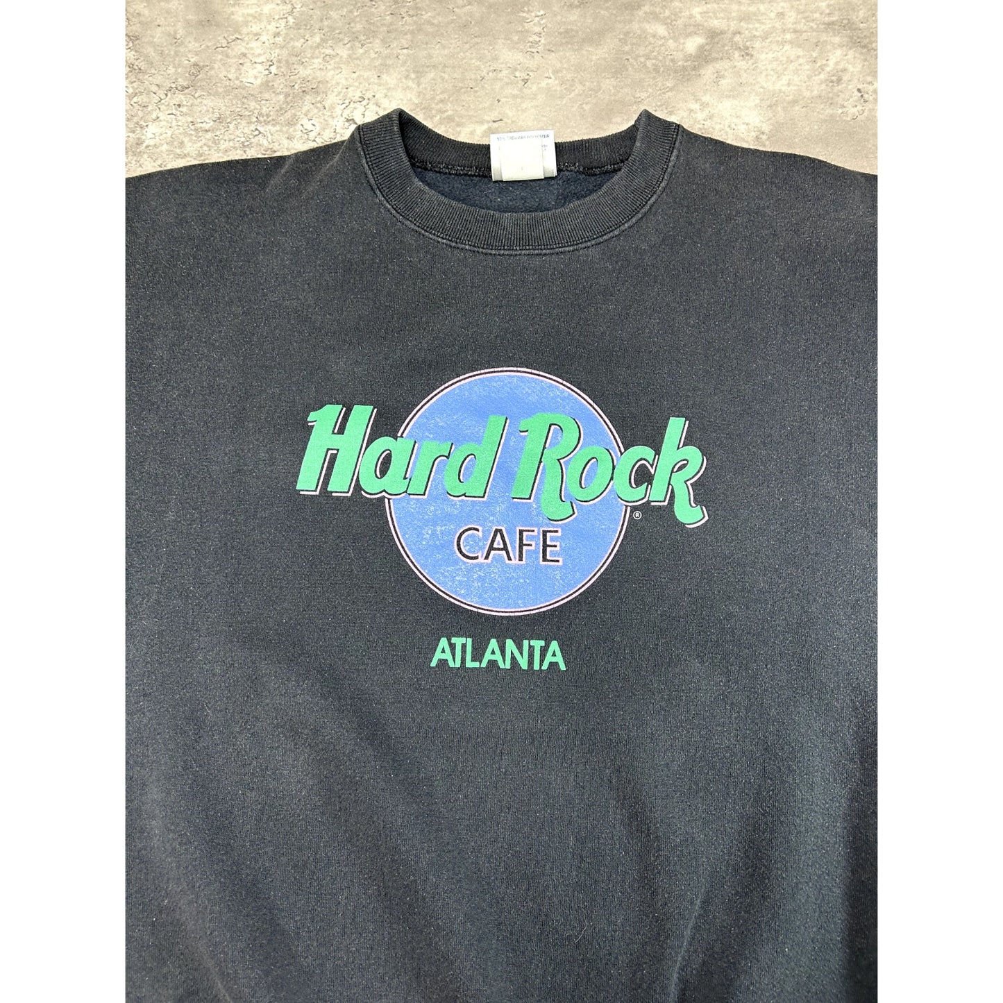 Vintage 90s Hard Rock Cafe Atlanta Graphic Destination Sweatshirt Size XL
