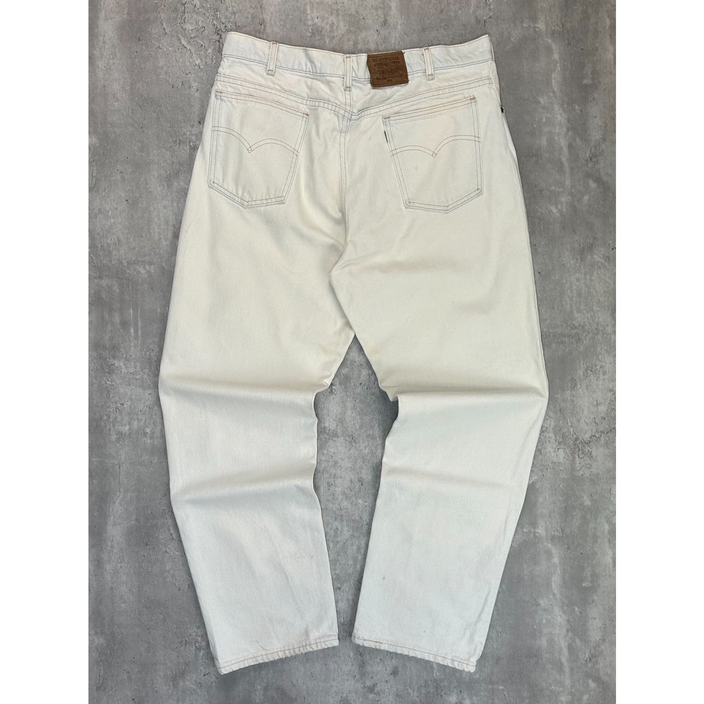 Vintage 90s Levis Red Tab 540 White Denim Pants Size 36