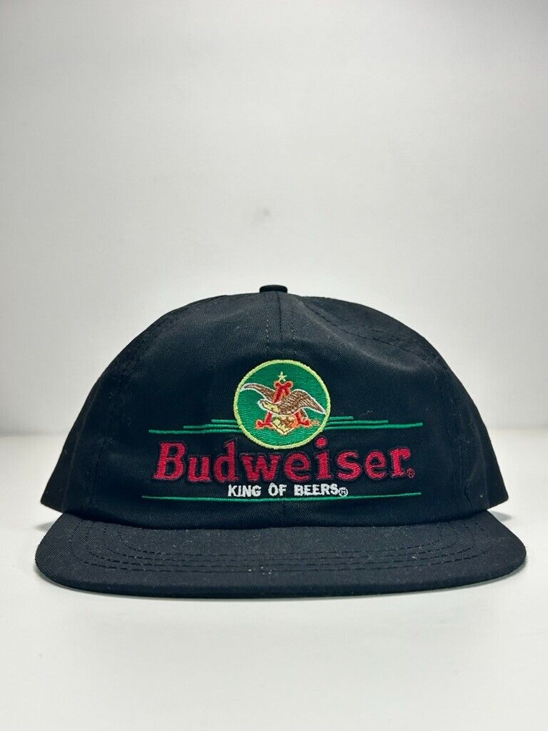 Vintage 90s Budweiser King Of Beers Embroidered Spell Out Snapback Hat OSFA