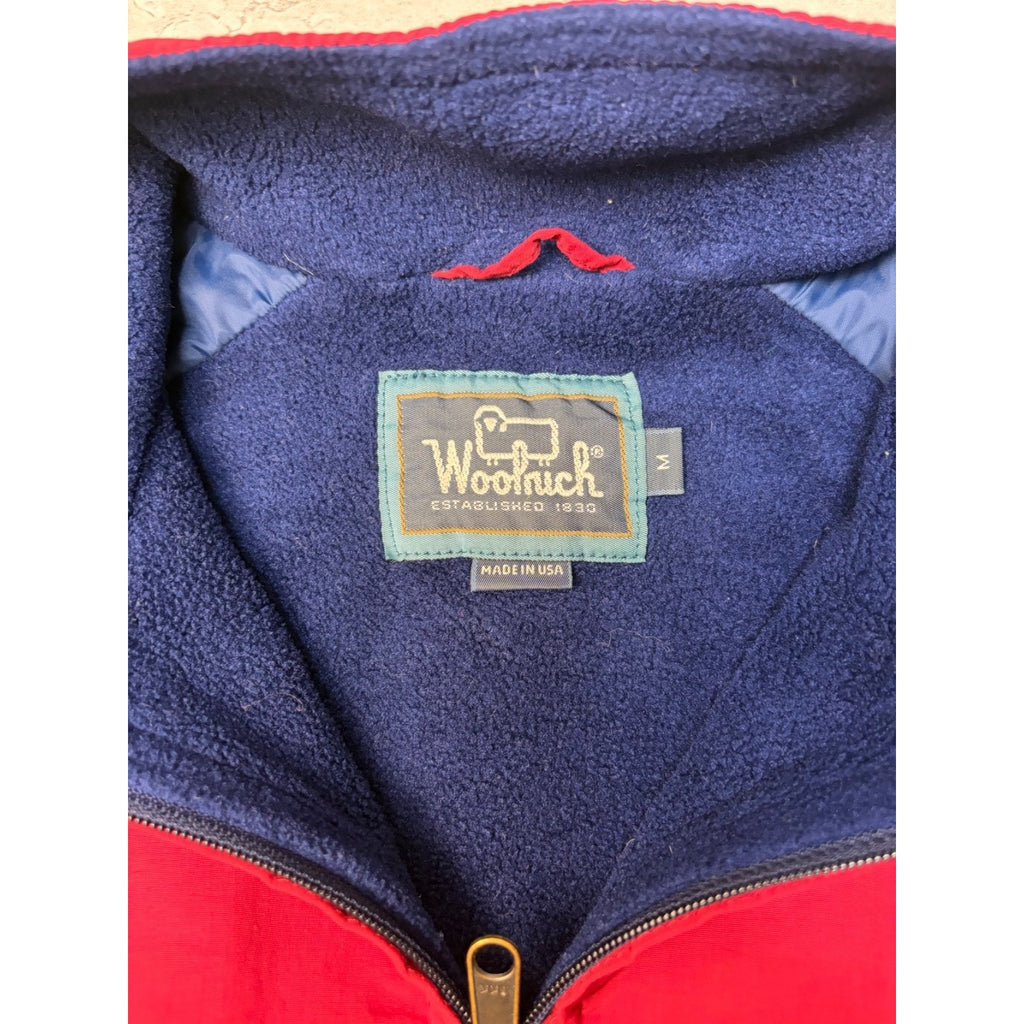Vintage Woolrich Fleece Lined Full Zip Bomber Jacket Size Medium