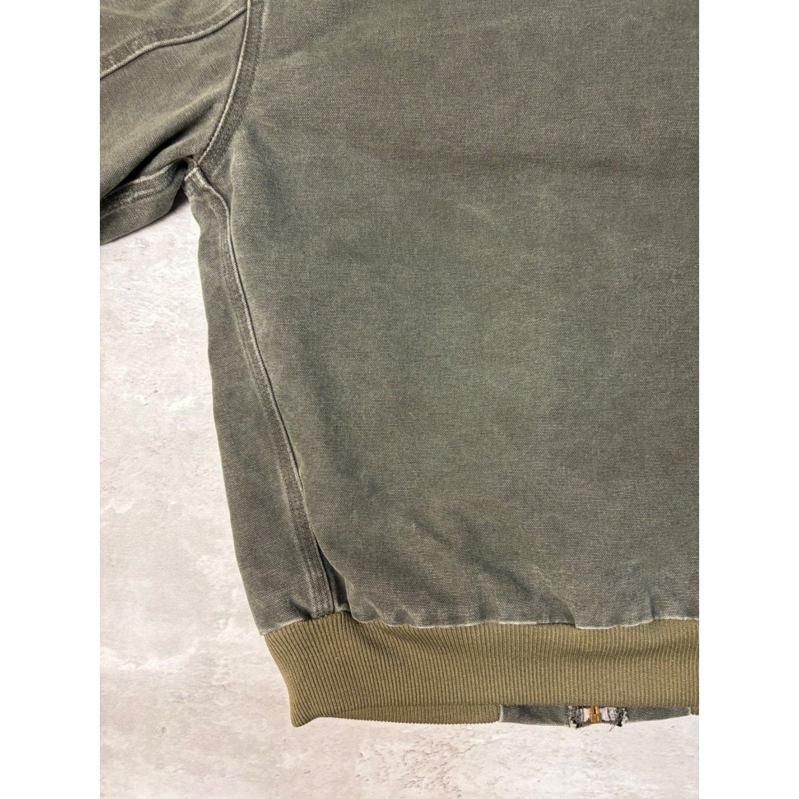 Vintage Carhartt Quilted Lined Canvas Hooded Active Jacket Size Large YOUTH