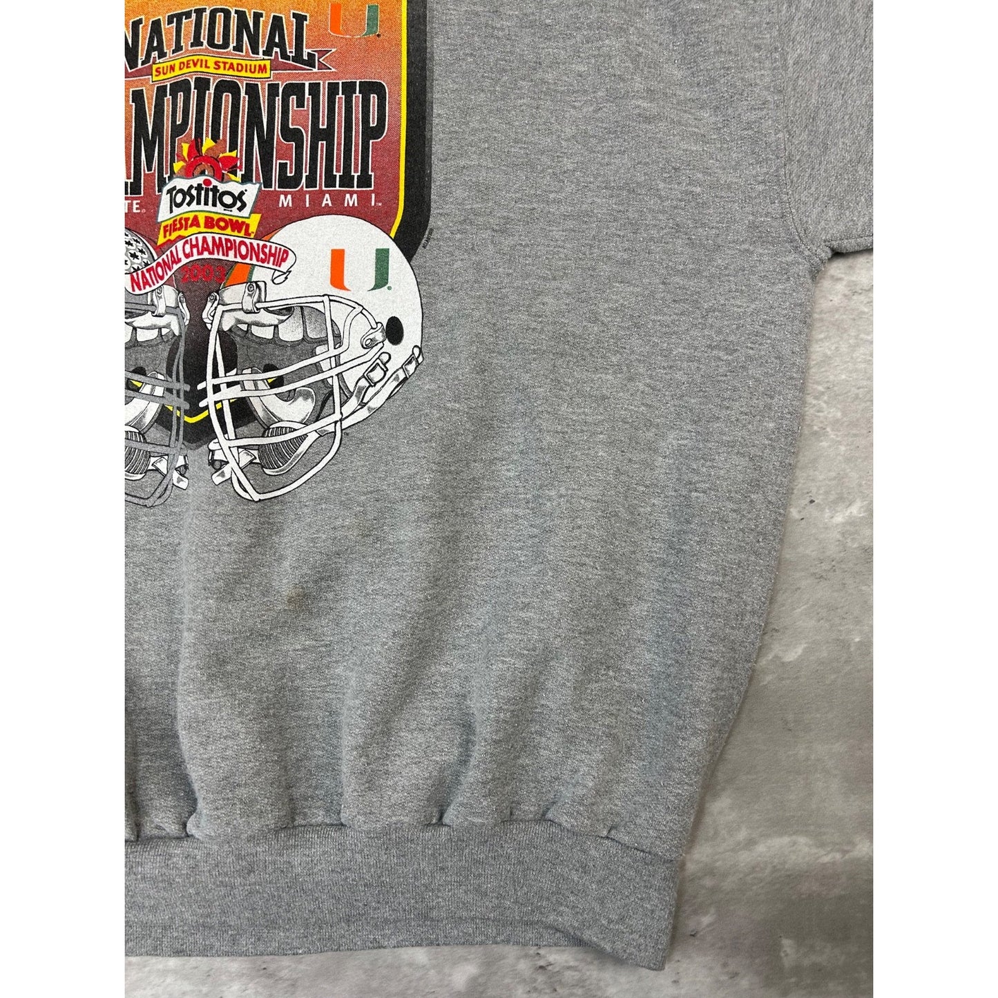 Vintage 2003 Ohio State Vs Miami NCAA National Champs Football Sweatshirt Sz 2XL