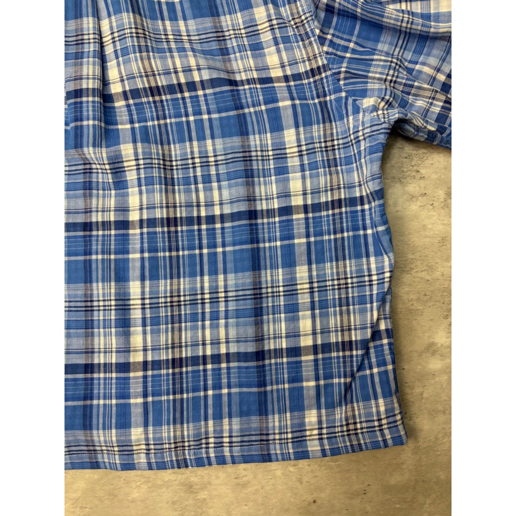 Vintage Polo Ralph Lauren Embroidered Pony Cropped Button Up Shirt Size Large