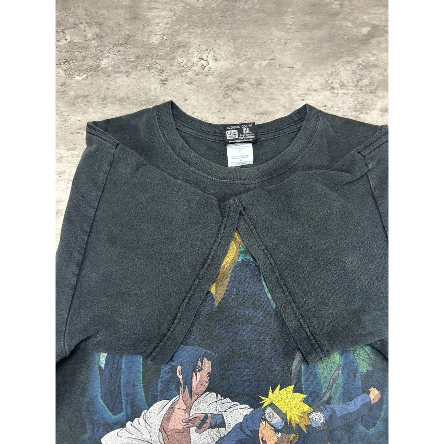 Vintage 2000s Naruto Shippuden Heroes Vs Villains Anime Promo T-Shirt Sz Medium