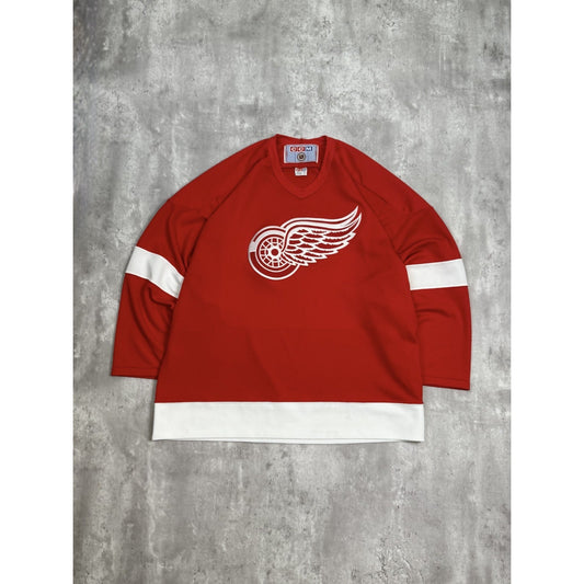 Vintage 90s Detroit Red Wings NHL Stitched CCM Hockey Jersey Size XL