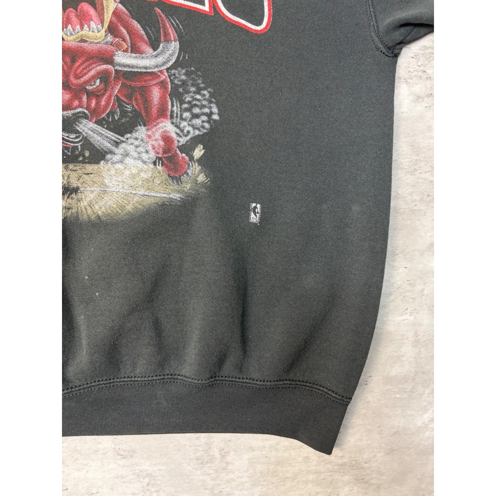 Vintage 1993 Chicago Bulls NBA Looney Tunes Taz Graphic Sweatshirt Size XL