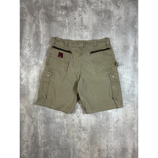 Vintage Wrangler Canvas Ripstop Workwear Cargo Shorts Size 38