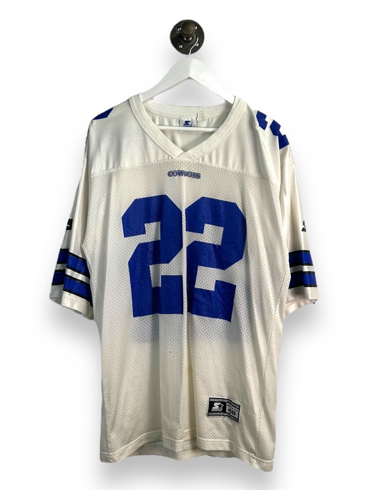 Vintage 1995 Emmitt Smith #22 Dallas Cowboys NFL Starter Football Jersey Sz 48