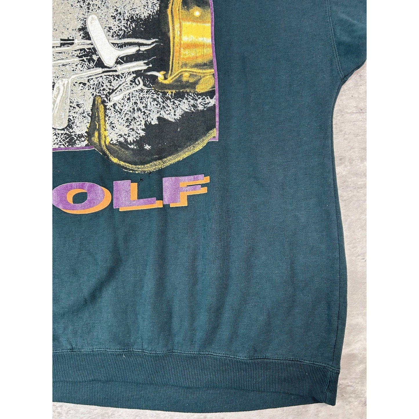 Vintage 90s Golf Tools Of The Trade Golf Club Spellout Graphic Sweatshirt Sz XL