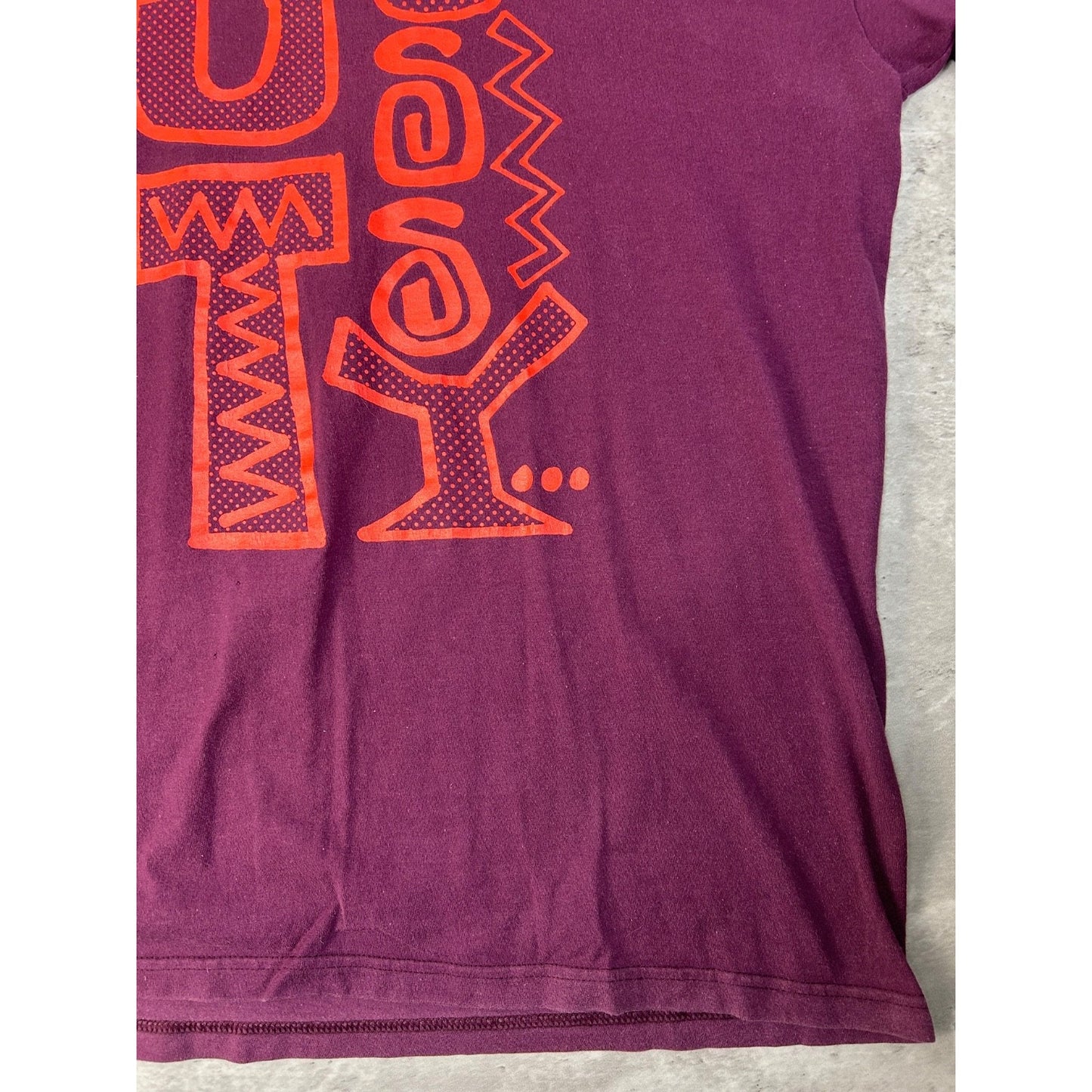 Vintage Stussy Cartoon Spellout Graphic T-Shirt Size XL