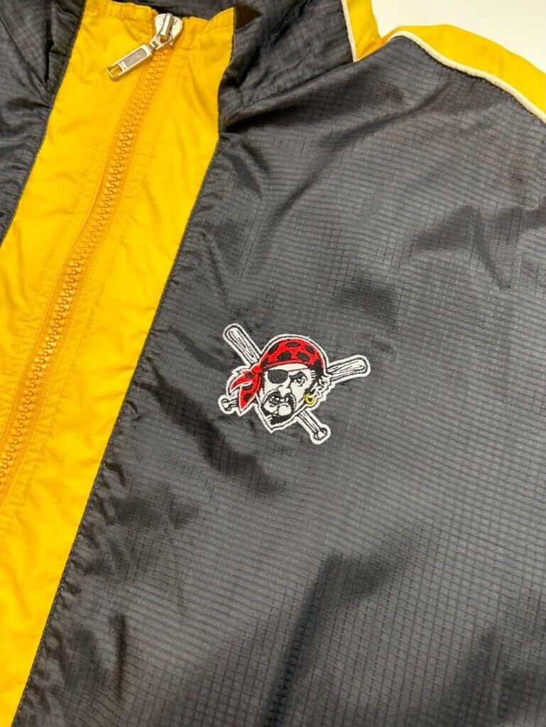 Vintage 90s Pittsburgh Pirates MLB Starter Nylon Windbreaker Jacket Size XL