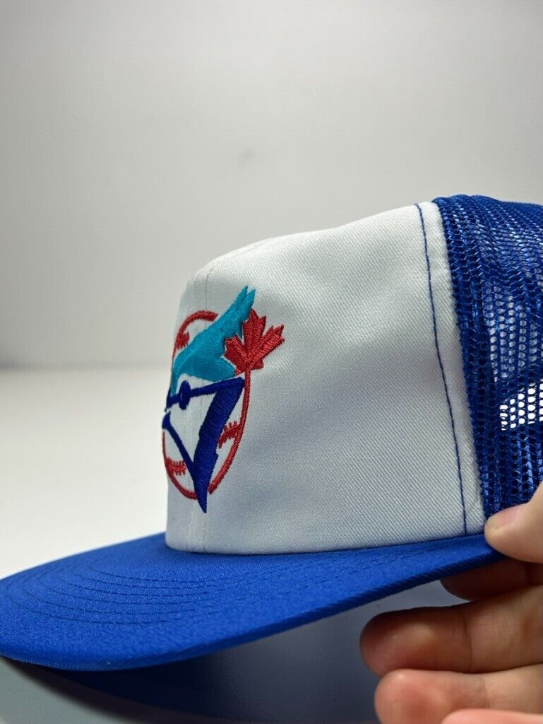 Vintage Toronto Blue Jays MLB Embroidered Logo Trucker Snapback Hat OSFA