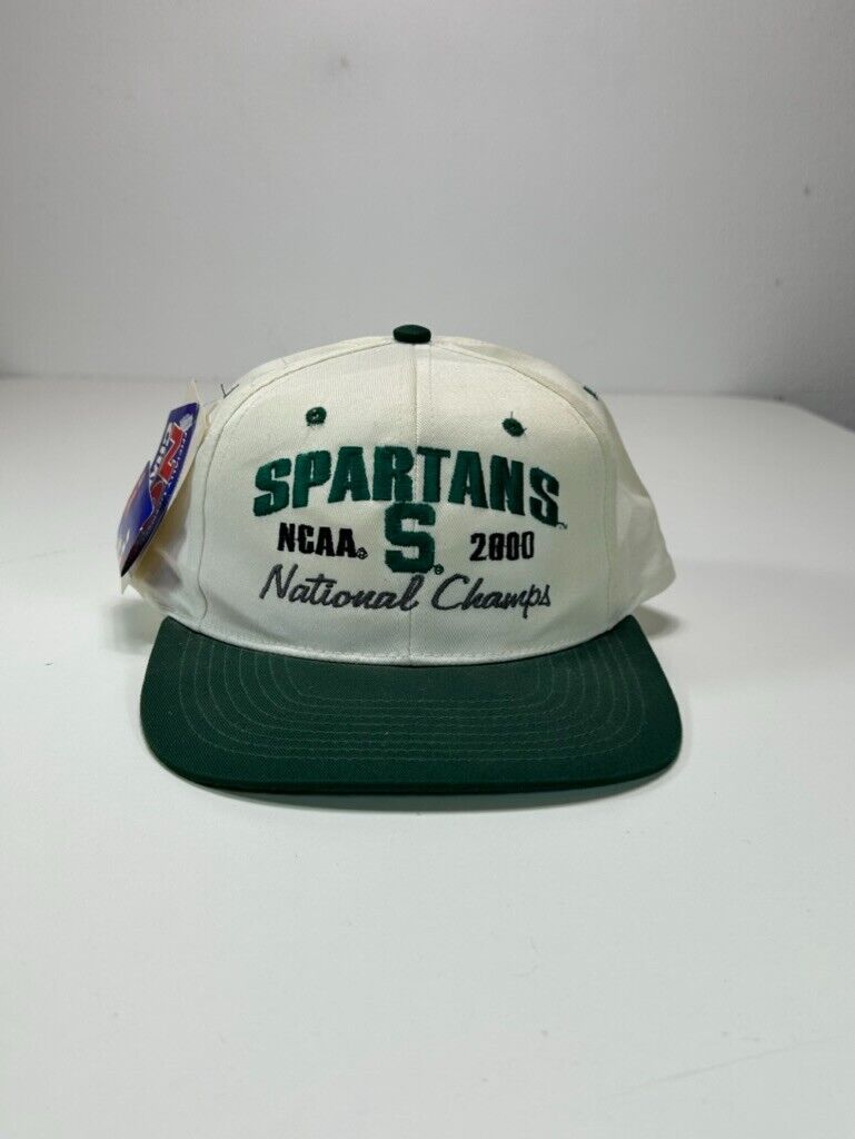 Vintage 2000 Michigan State Spartans NCAA National Champs Snapback Hat OSFA