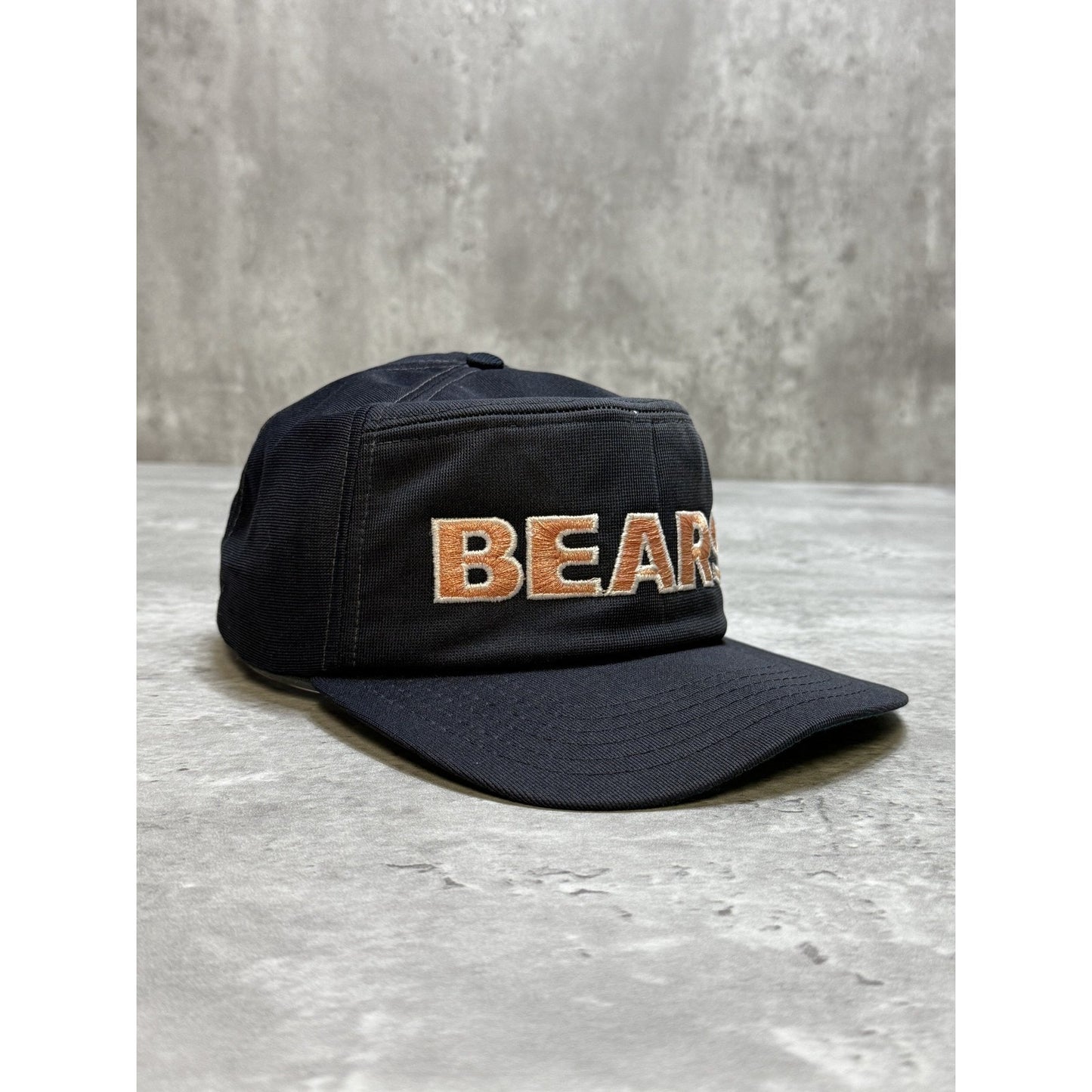 Vintage 80s Chicago Bears NFL Embroidered Spellout Football Snapback Hat OSFA