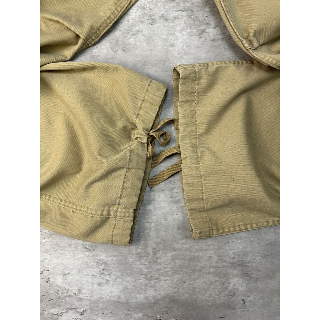 Vintage Military Issue Tactical Multi Pocket Beige Cargo Pants Size 38