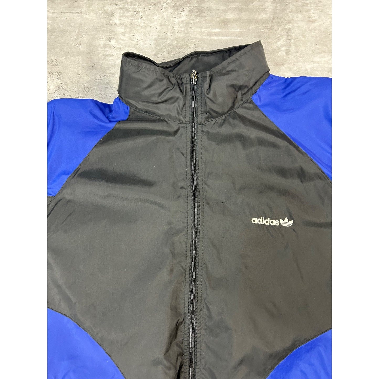 Vintage 90s Adidas Embroidered Trefoil Windbreaker Jacket Size Large