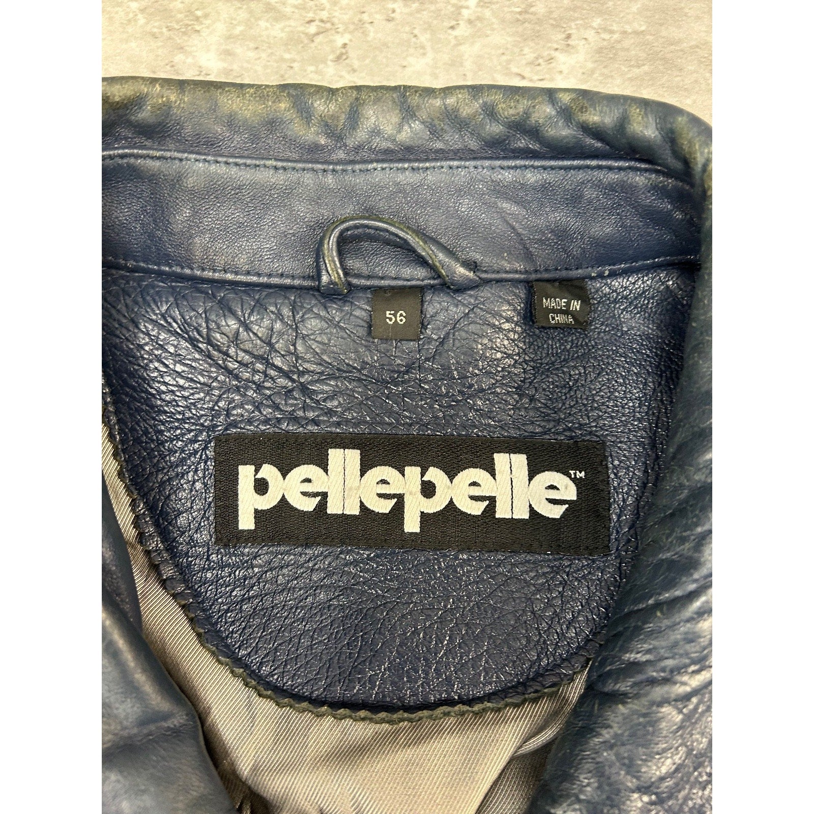 Vintage Pelle Pelle Riveted Full Zip Leather Bomber Jacket Size 2XL