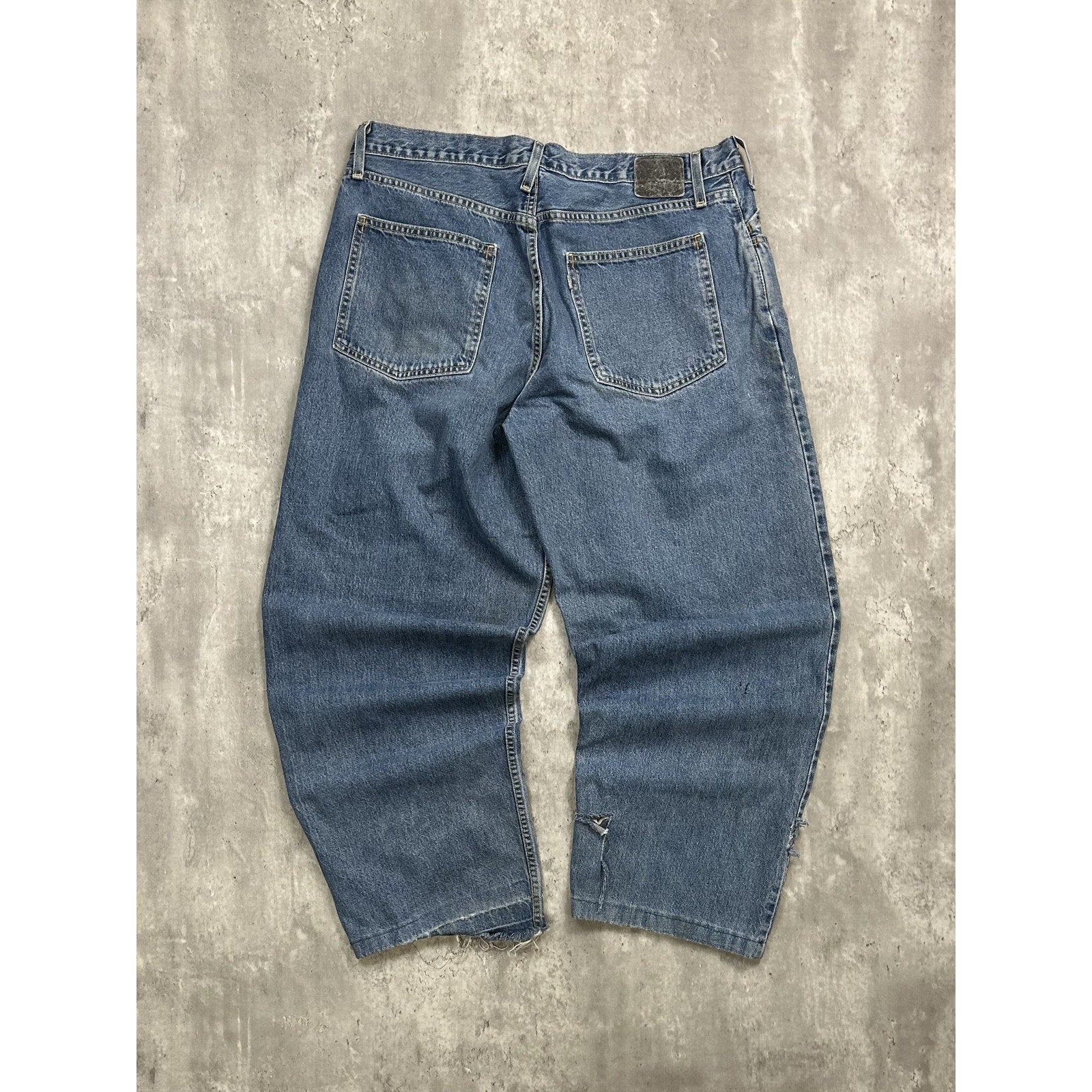 Vintage Y2K Levis Silver Tab Baggy Fit Medium Wash Denim Pants Size 39