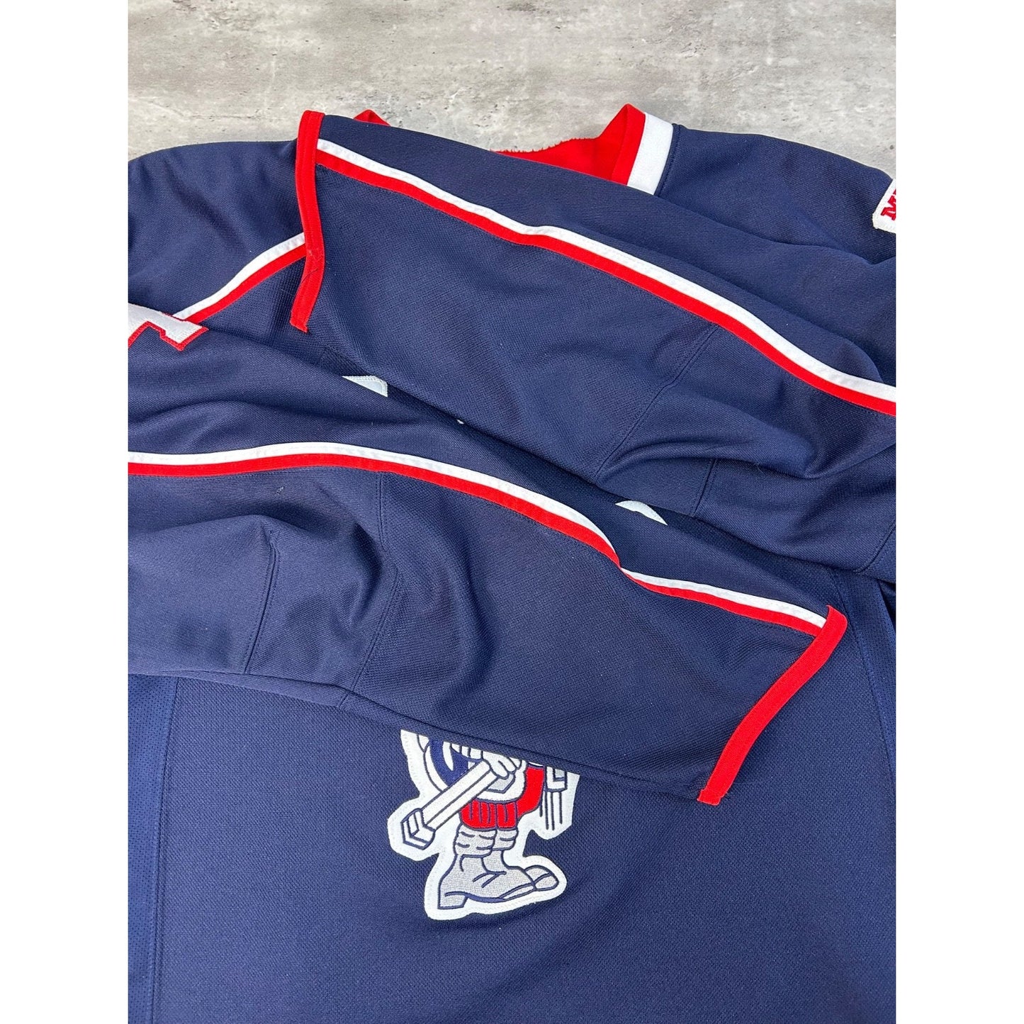 Vintage Mississauga Rebels #4 Stitched CCM Hockey Jersey Size Large