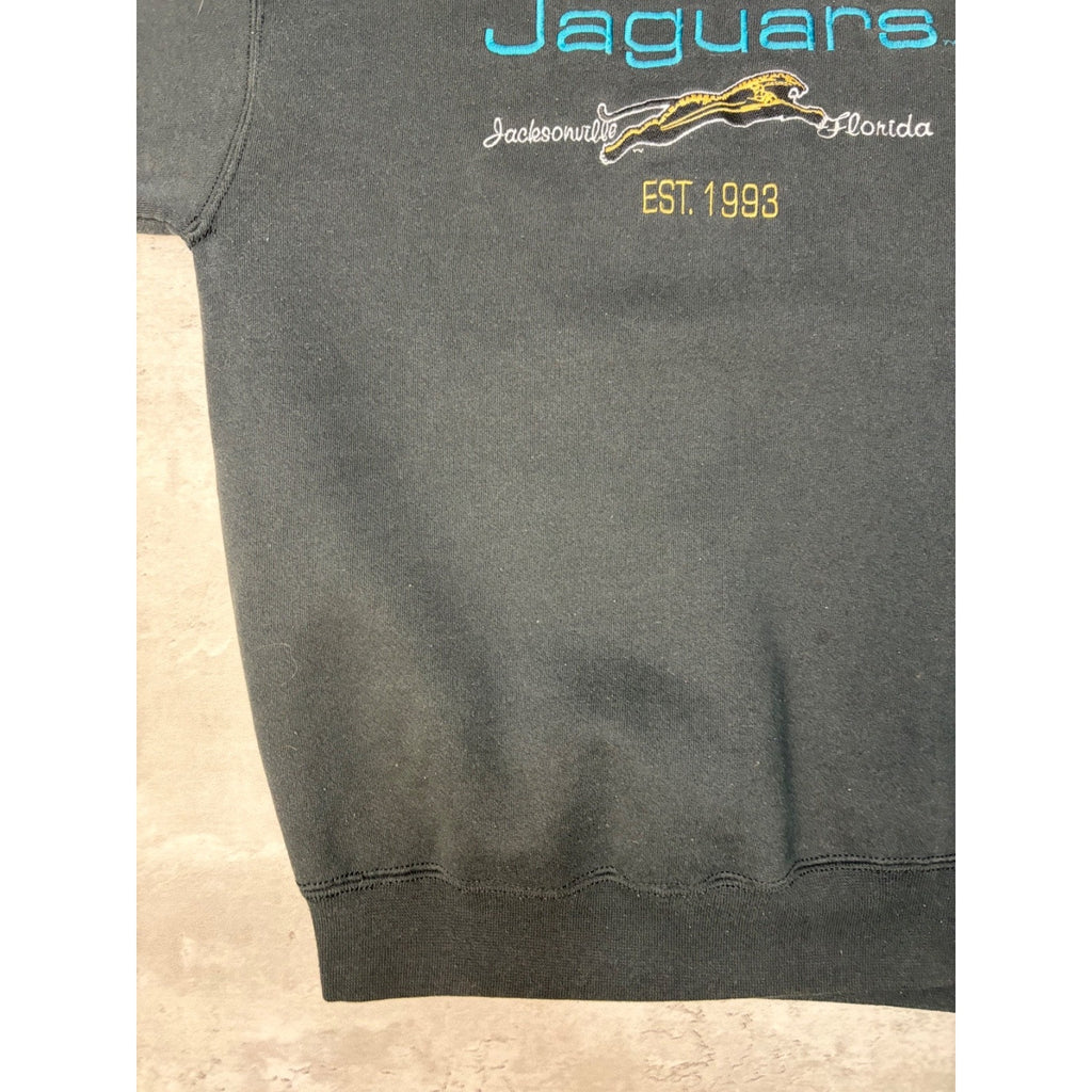Vintage 90s Jacksonville Jaguars NFL Embroidered Banned Logo Sweatshirt Sz Large
