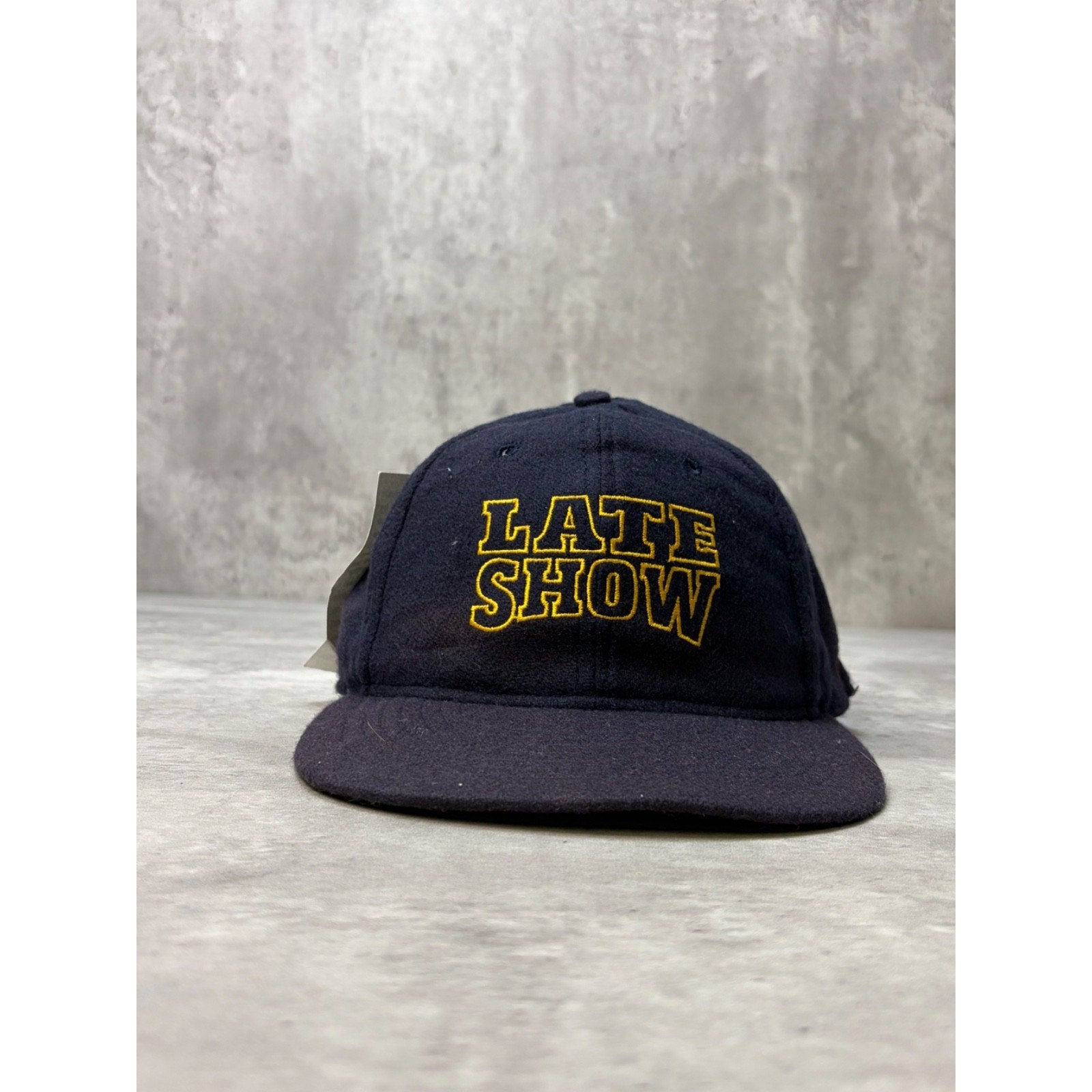 Vintage 90s Late Show With David Letterman Embroidered Fitted Hat Size 7 5/8