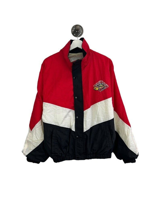 Vintage 90s Sears Auto Center Red Line Racing Challenge Full Zip Jacket Medium