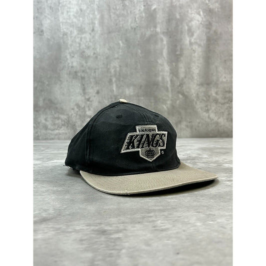 Vintage 90s Los Angeles Kings NHL Embroidered Logo Hockey Snapback Hat OSFA