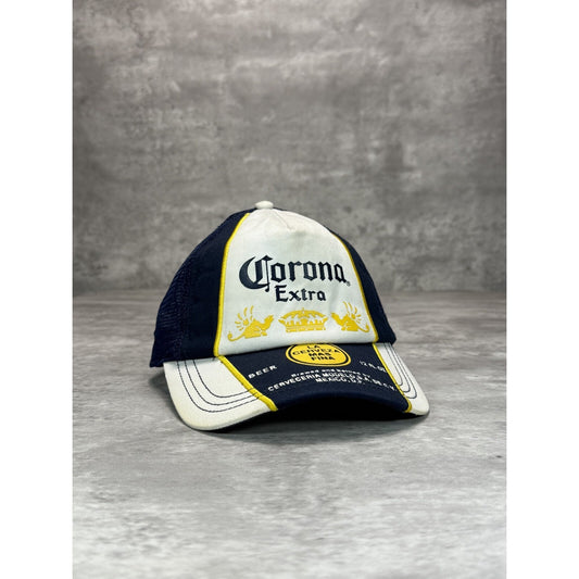 Vintage Corona Extra Graphic Print Panelled Spellout Snapback Hat OSFA