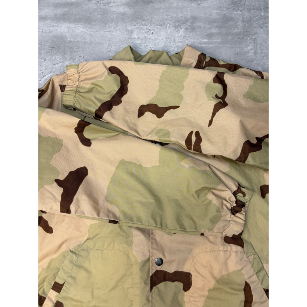 Vintage Stussy Desert Camo Graphic Spellout Coaches Jacket Size Small