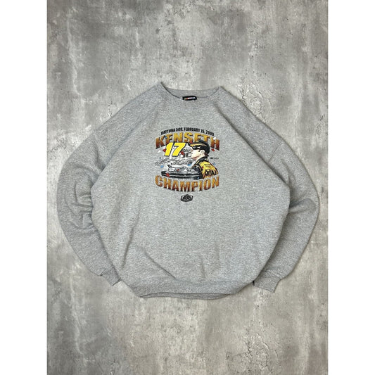 Matt Kenseth #17 NASCAR Daytona 500 Champion Graphic Sweatshirt Size XL Gray