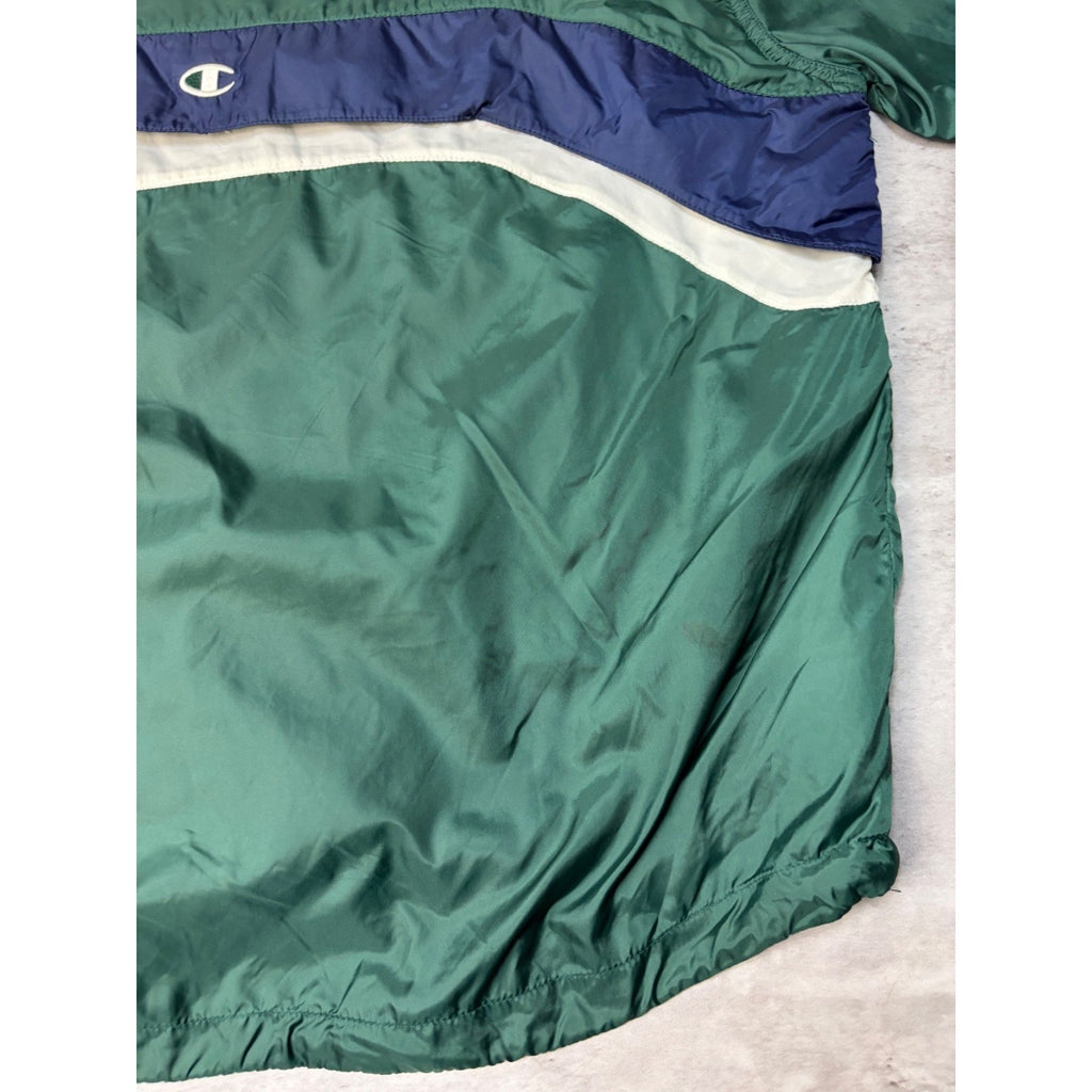 Vintage 90s Champion Embroidered Spellout 1/2 Zip Windbreaker Jacket Size Large