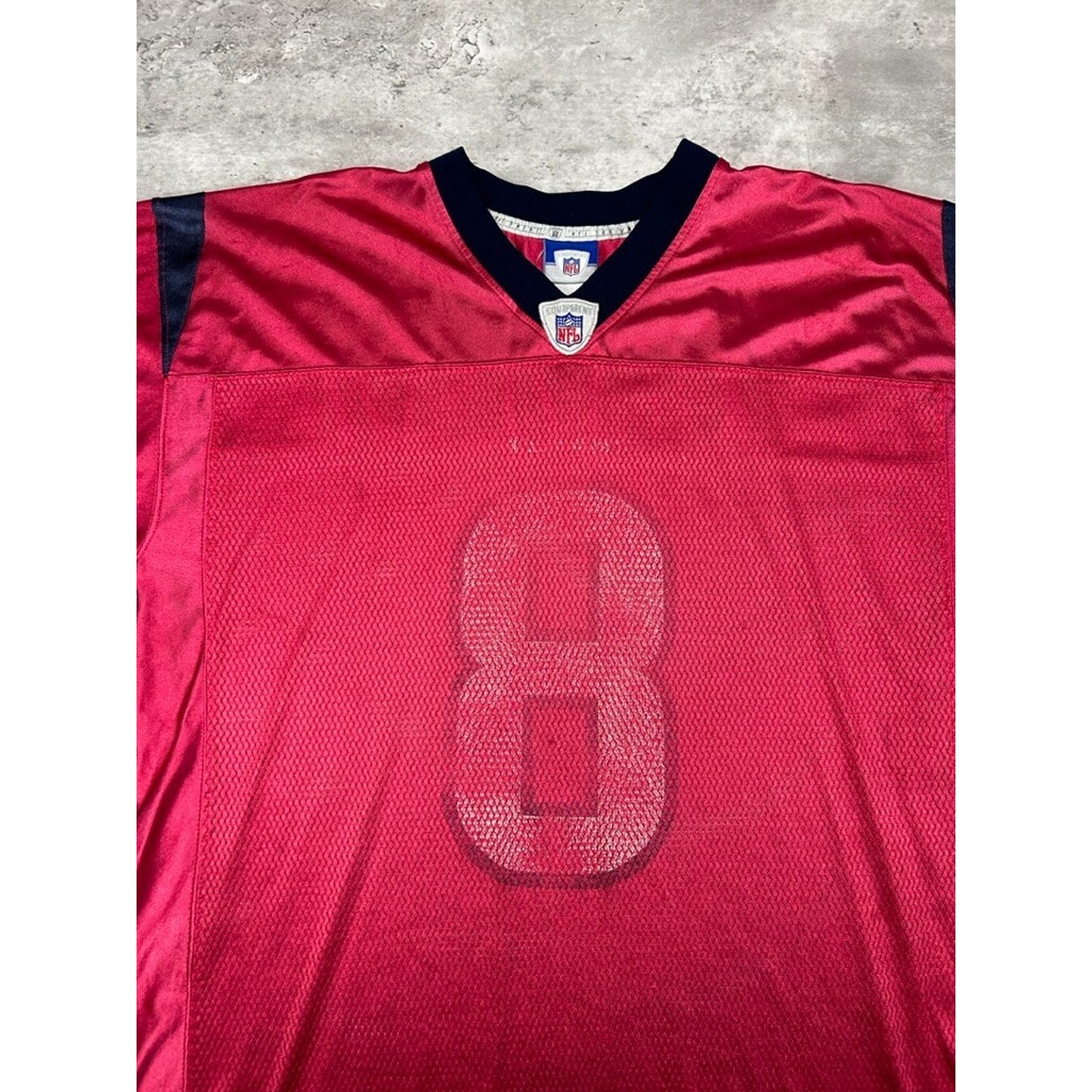 Vintage David Carr #8 Houston Texans NFL Reebok Football Jersey Size Large Red