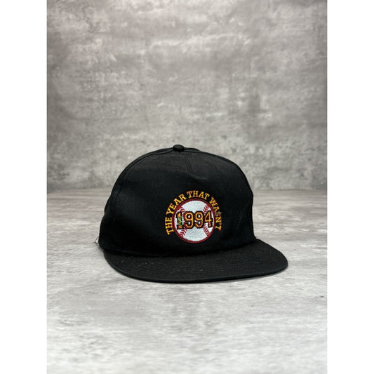 Vintage 1994 MLB The Year That Wasnt Baseball Embroidered Snapback Hat OSFA