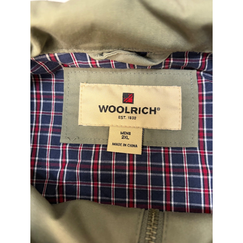 Vintage Woolrich Plaid Lined Full Zip Collared Earth Tone Bomber Jacket Size 2XL