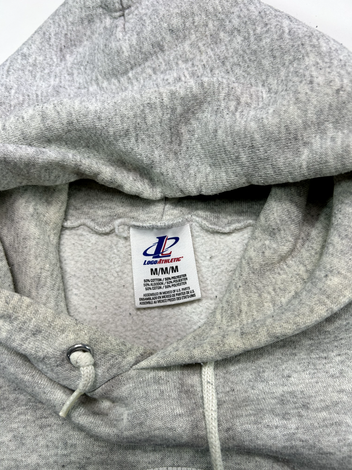 Vintage 90s New England Patriots NFL Graphic Hooded Sweatshirt Size Medium Gray