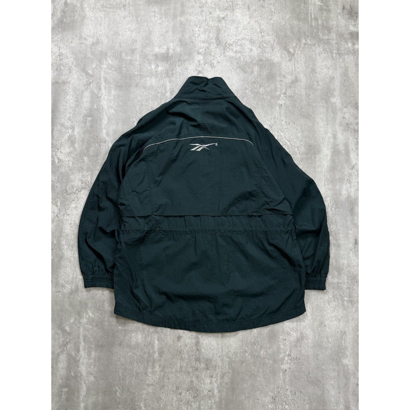 Vintage 90s Reebok Embroidered Logo Nylon Windbreaker Jacket Size Medium