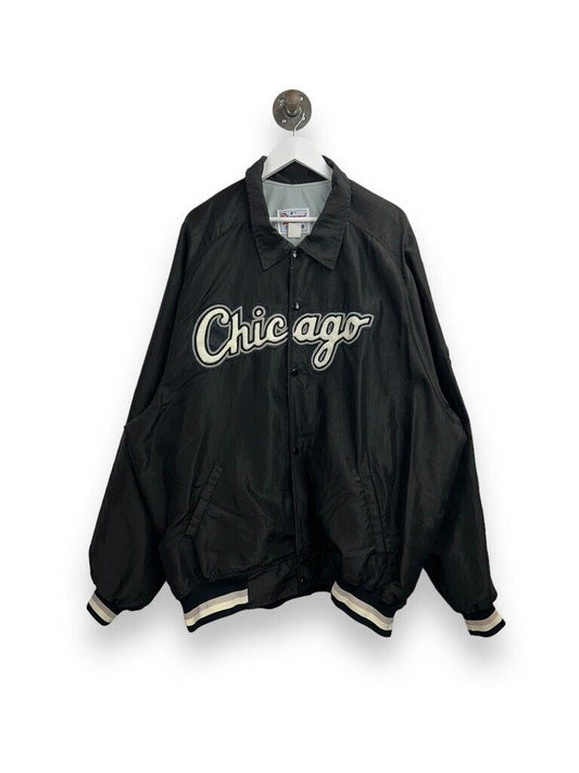 Vintage 80s Chicago White Sox MLB Diamond Collection Collared Jacket Size 3XL