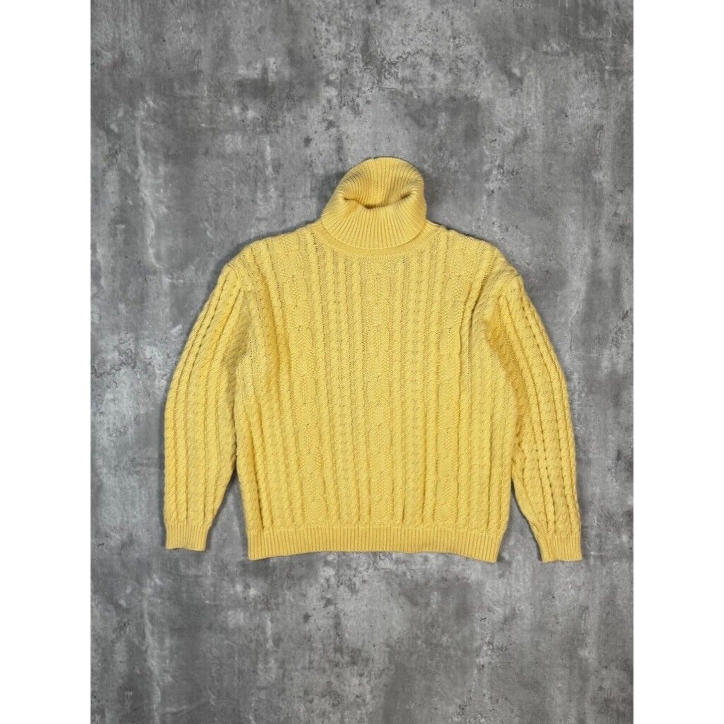 Vintage 90s Jeanne Pierre Cable Knit Turtle Neck Pull Over Sweater Size Small