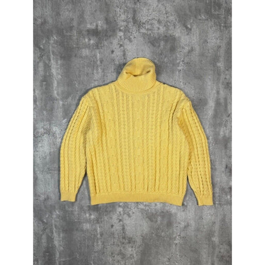 Vintage 90s Jeanne Pierre Cable Knit Turtle Neck Pull Over Sweater Size Small