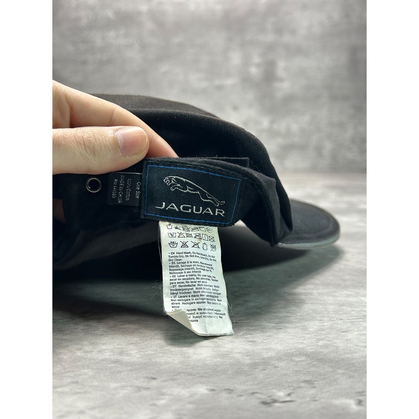 Vintage Jaguar Car Logo Graphic Strapback Hat OSFA