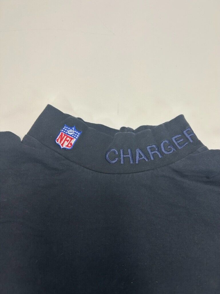 Vintage 90s LA Charges NFL MAXIT Embroridered Mock Neck Long Sleeve Sz XL