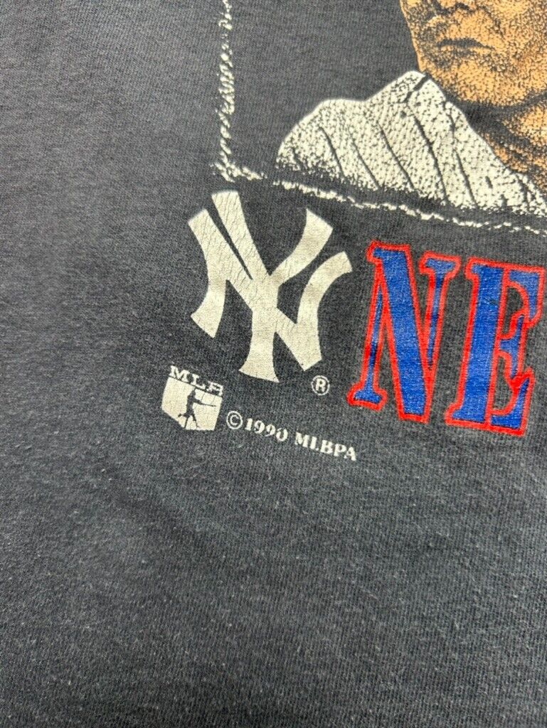 Vintage 1990 New York Yankees The Bronx Bombers MLB Graphic T-Shirt Size Medium