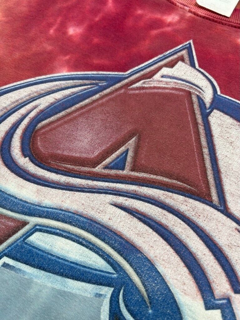 Vintage Colorado Avalanche NHL Logo Graphic Tye Dye T-Shirt Size 2XL