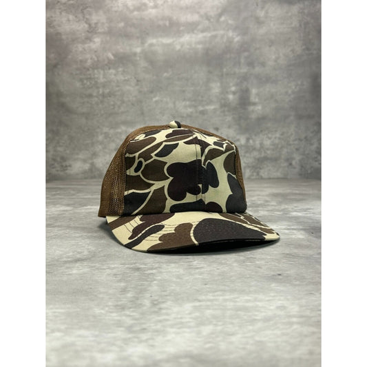 Vintage 80s/90s Duck Camo Hunting Trucker Snapback Hat OSFA