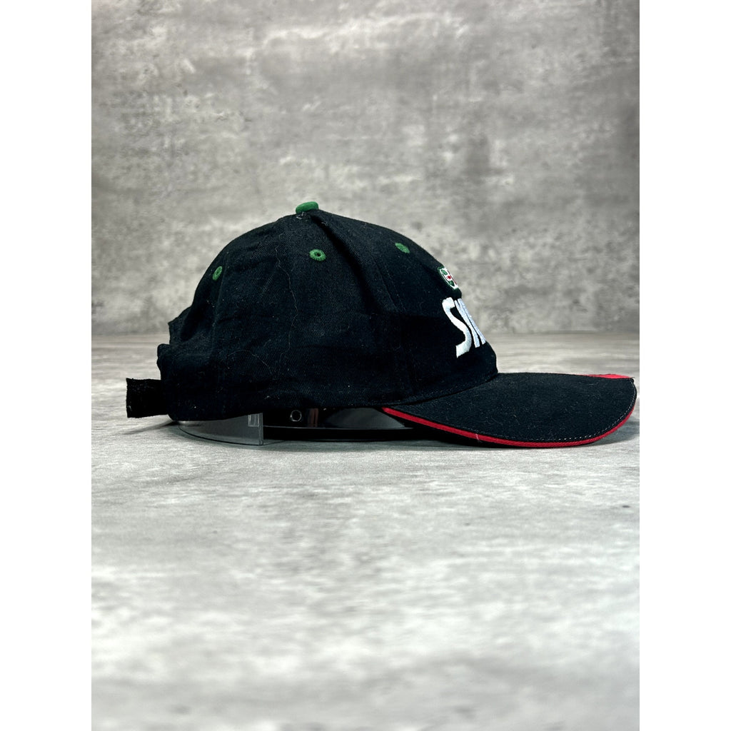Vintage Castrol Syntec Racing Embroidered Spellout Strapback Hat OSFA Black