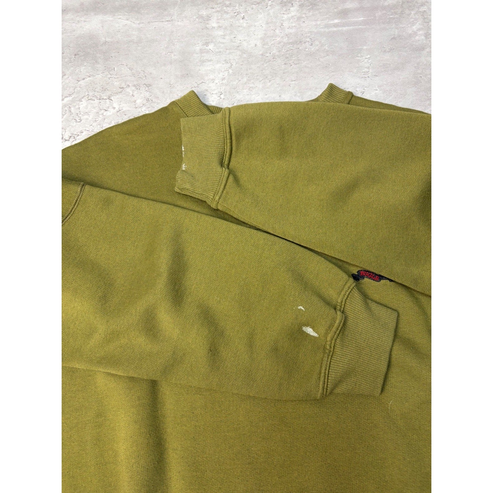Vintage 90s Bugle Boys Embroidered Crest Earth Tone Sweatshirt Size Medium